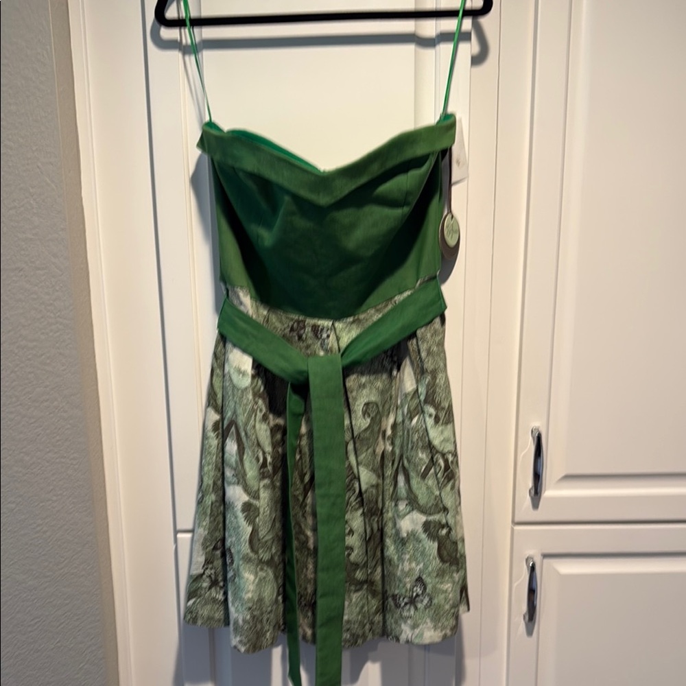 Eva Franco Green Strapless Dress